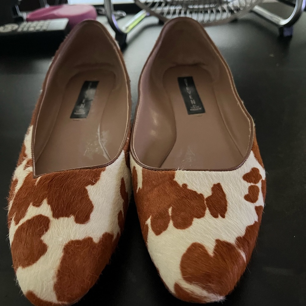 Steven Madden cow print flats wore  a few times